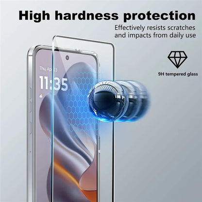 For Motorola Edge 50 Neo 5G / Moto S50 5G / Thinkphone 25 5G Clear TPU Anti-Scratch Phone Case + 2.5D Arc Edge Screen Protector