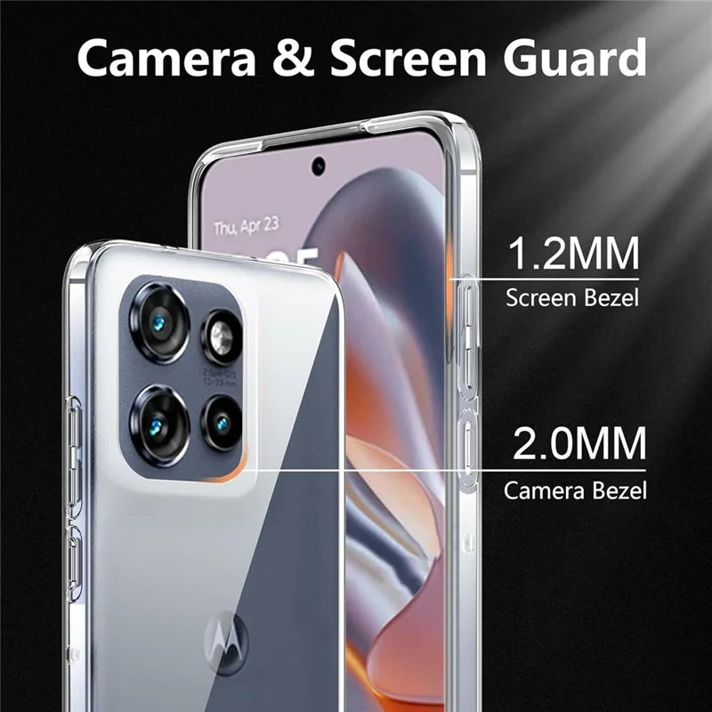 For Motorola Edge 50 Neo 5G / Moto S50 5G / Thinkphone 25 5G Clear TPU Anti-Scratch Phone Case + 2.5D Arc Edge Screen Protector