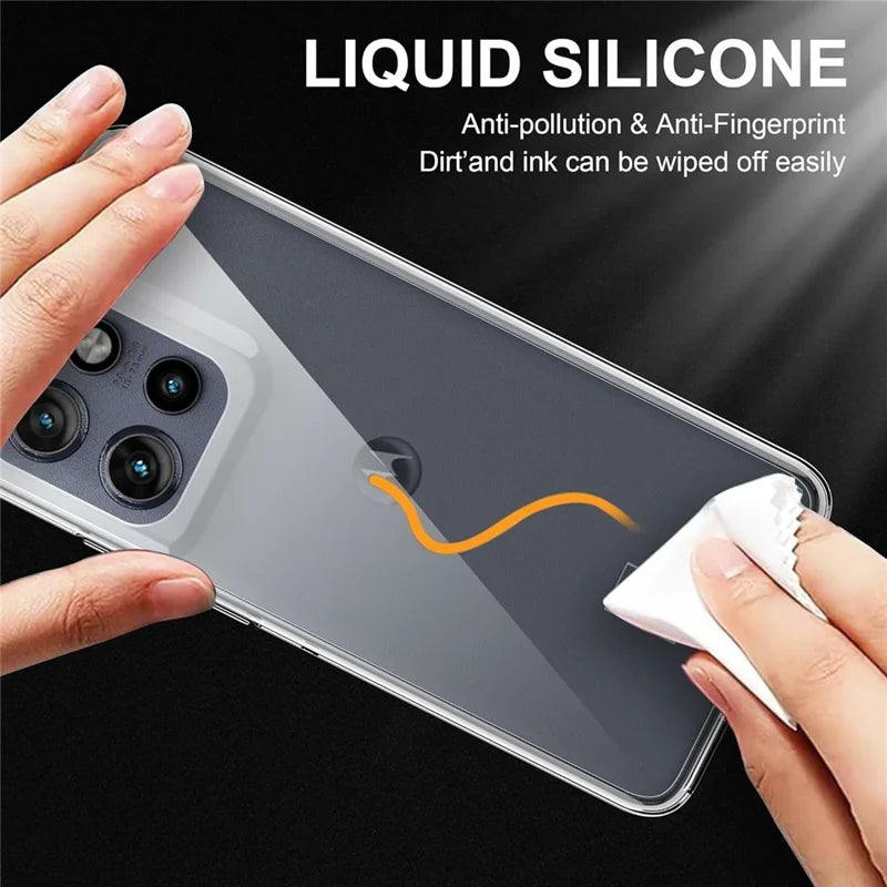 For Motorola Edge 50 Neo 5G / Moto S50 5G / Thinkphone 25 5G Clear TPU Anti-Scratch Phone Case + 2.5D Arc Edge Screen Protector