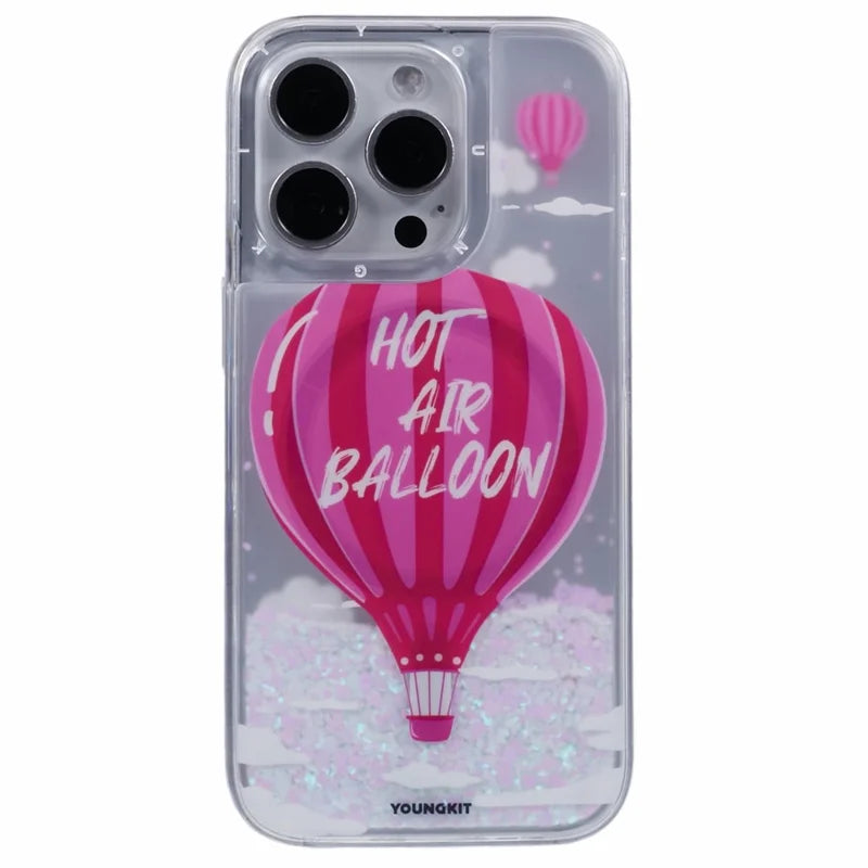 YOUNGKIT For iPhone 16 Pro Max Case Compatible with MagSafe Waterfall Quicksand PC+TPU Phone Cover