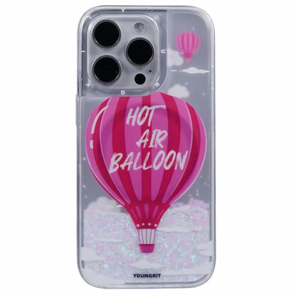 YOUNGKIT For iPhone 16 Pro Max Case Compatible with MagSafe Waterfall Quicksand PC+TPU Phone Cover