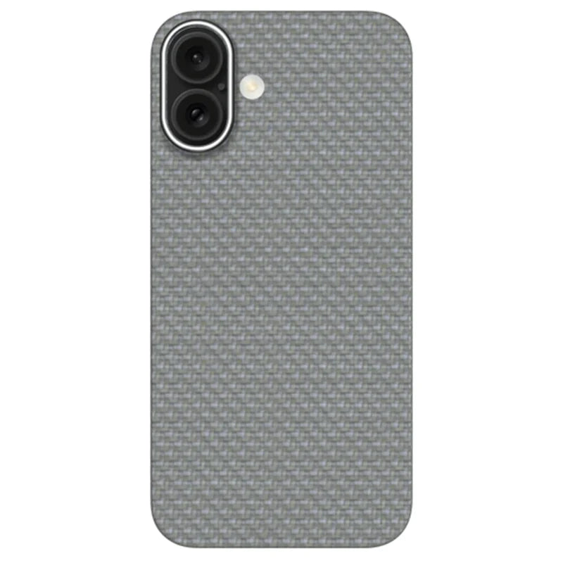 KZDOO For iPhone 16 Case Aramid Fiber Phone Cover Support Wireless Charging - Titanium Grey