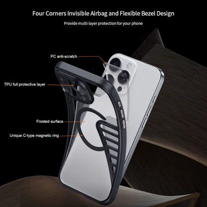 XUNDD XDD-0007 For iPhone 16 Pro Case Compatible with MagSafe TPU+PC Matte Phone Cover