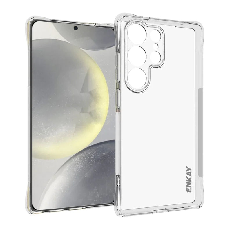 For Samsung Galaxy S25 Ultra Clear Phone Case ENKAY HAT PRINCE Shockproof Anti-Slip TPU Cover - Transparent