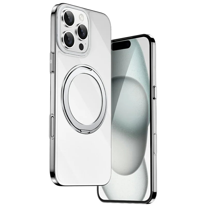 XUNDD Zero Sense Series For iPhone 16 Pro Case Compatible with MagSafe Rotating Kickstand PC+TPU Phone Cover