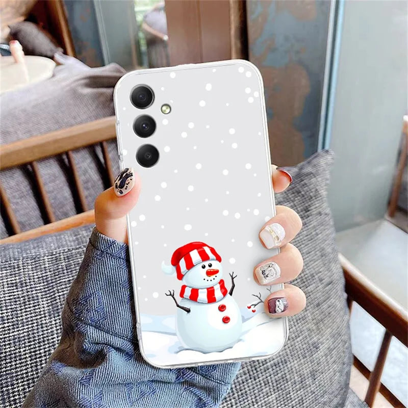 For Samsung Galaxy A16 5G / A16 4G Case Christmas Pattern Print Soft TPU Phone Protector