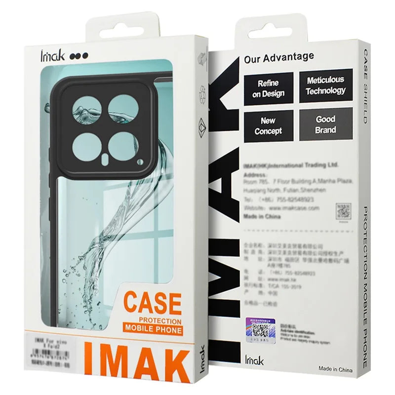 IMAK UX-9A Series for Xiaomi 14T Clear Case TPU+PC Phone Cover Reinforced Corners