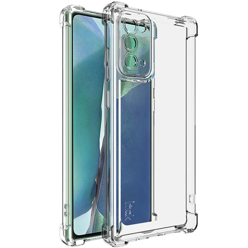 IMAK UX-4 Series for Samsung Galaxy Note20 5G / Note20 Case Straight Frame Four Corner Shockproof Clear TPU Cover