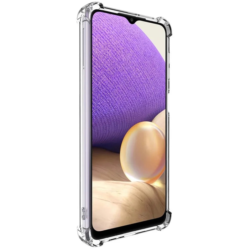 IMAK UX-4 Series for Samsung Galaxy M32 5G / A32 5G Case Straight Frame Four Corner Shockproof Clear TPU Cover