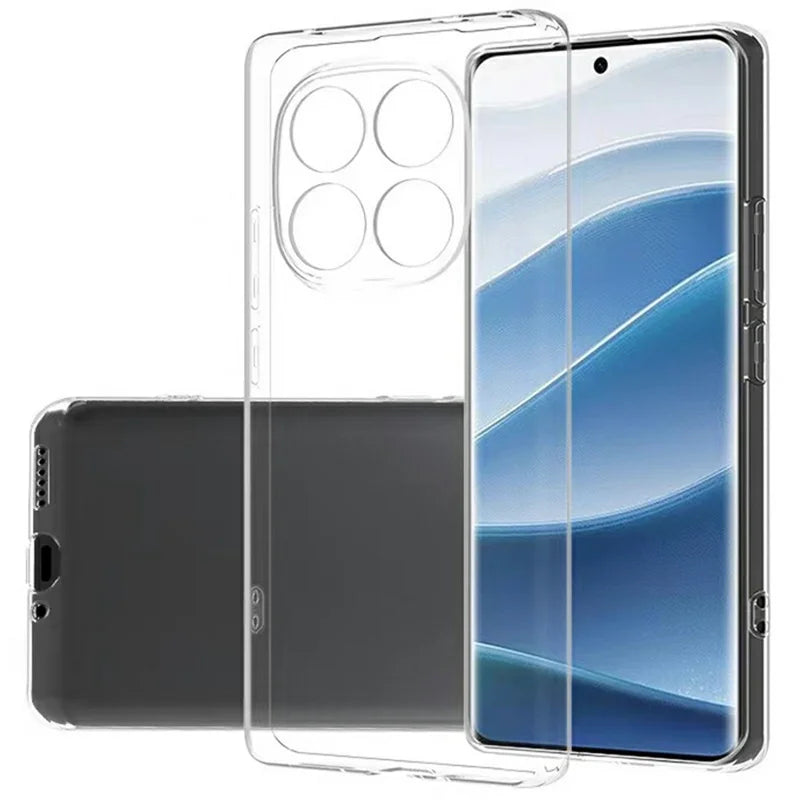 For Xiaomi Redmi Note 14 Pro+ 5G Clear Phone Case Ultra-Thin Flexible TPU Back Cover