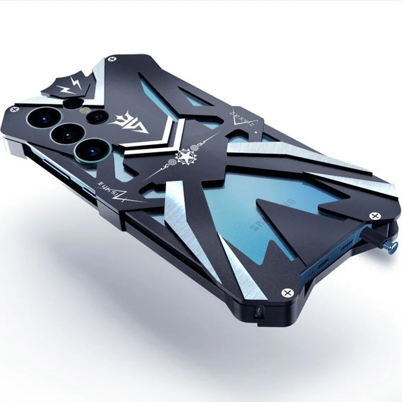For Samsung Galaxy S24 Ultra Case Shockproof Aluminum Alloy Phone Back Cover