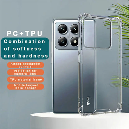IMAK For Xiaomi 14T Pro Case PC+TPU Shockproof Clear Phone Cover