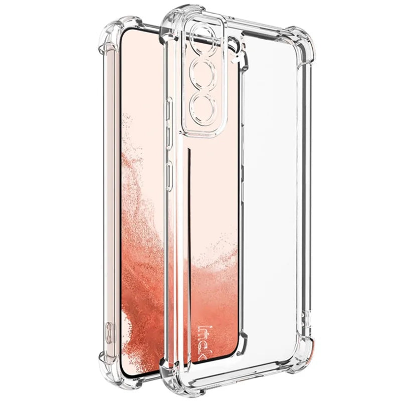 IMAK UX-4 Series for Samsung Galaxy S22 5G Case Straight Frame Four Corner Shockproof Clear TPU Cover
