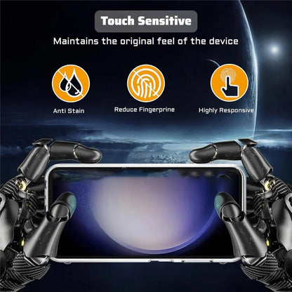 For Samsung Galaxy S23 FE Clear TPU Anti-Scratch Phone Case + 2.5D Arc Edge Screen Protector