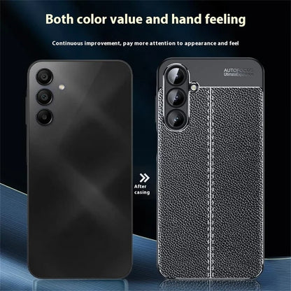 For Samsung Galaxy A16 5G / 4G Case Litchi Texture TPU Flexible Phone Cover, Black