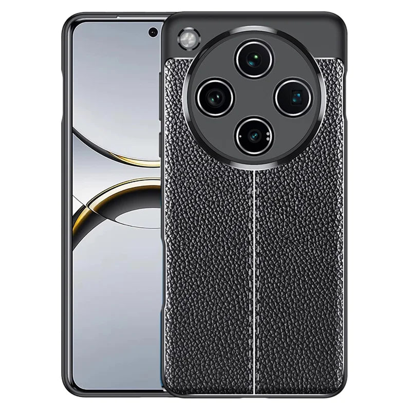 For Oppo Find X8 Pro 5G Case Litchi Texture TPU Flexible Phone Cover, Black