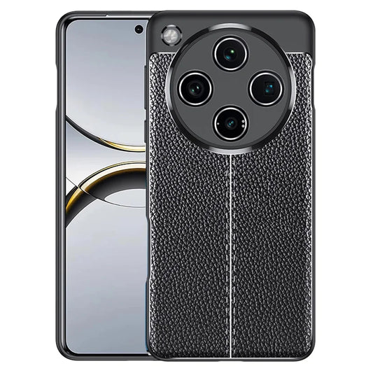 For Oppo Find X8 Pro 5G Case Litchi Texture TPU Flexible Phone Cover, Black