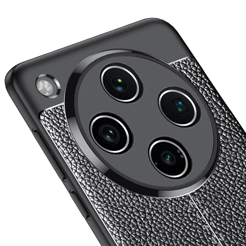 For Oppo Find X8 Pro 5G Case Litchi Texture TPU Flexible Phone Cover, Black