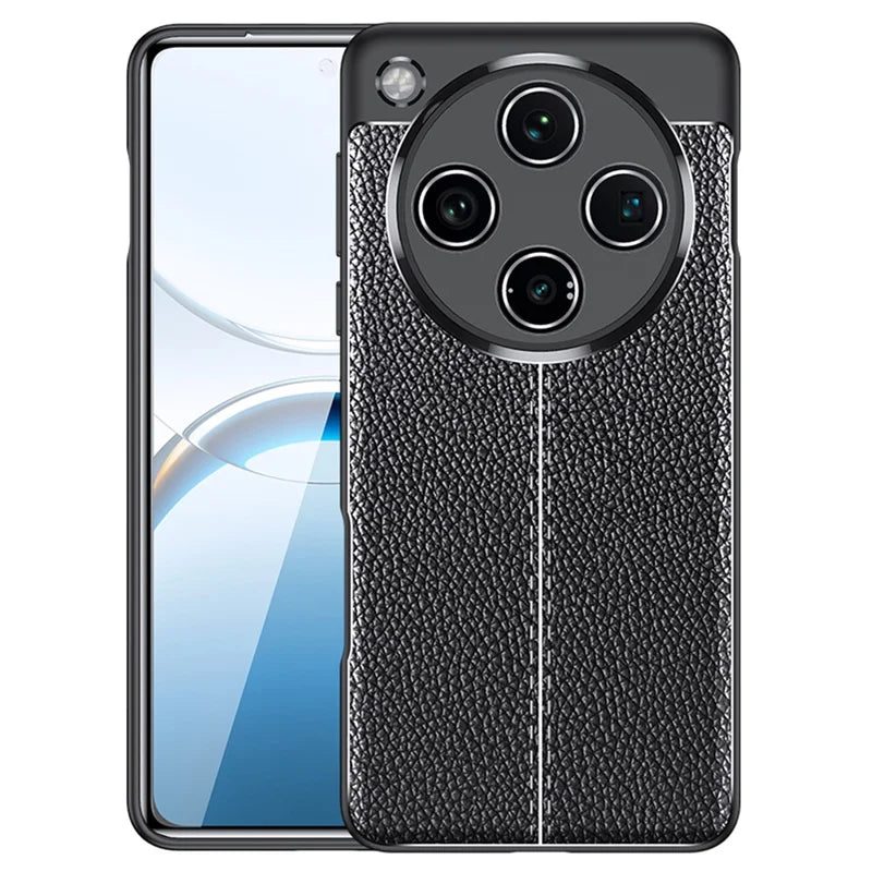 For Oppo Find X8 5G Case Litchi Texture TPU Flexible Phone Cover, Black