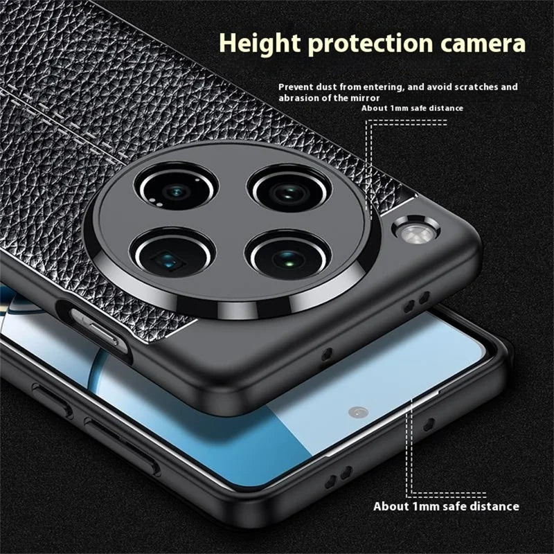 For Oppo Find X8 5G Case Litchi Texture TPU Flexible Phone Cover, Black