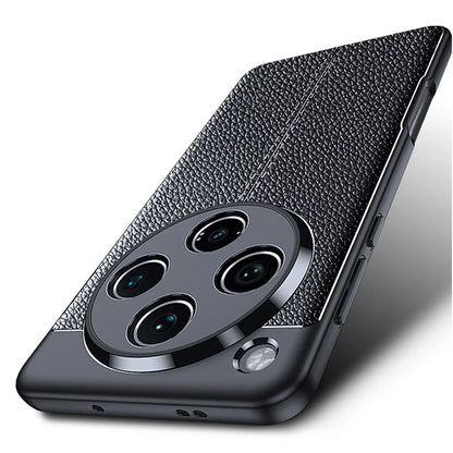 For Oppo Find X8 5G Case Litchi Texture TPU Flexible Phone Cover, Black
