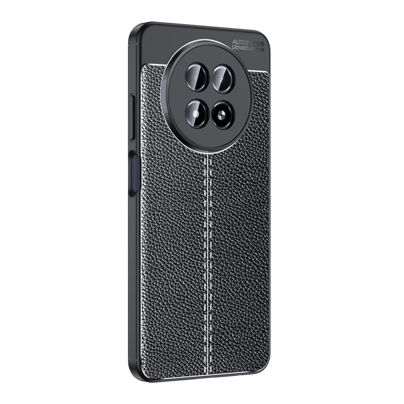 For Realme 13 5G Case Litchi Texture TPU Flexible Phone Cover, Black