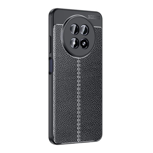 For Realme 13 5G Case Litchi Texture TPU Flexible Phone Cover, Black