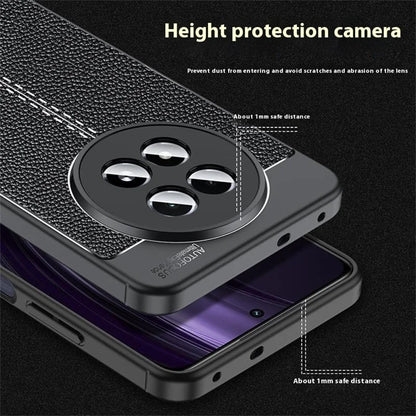 For Realme 13 5G Case Litchi Texture TPU Flexible Phone Cover, Black