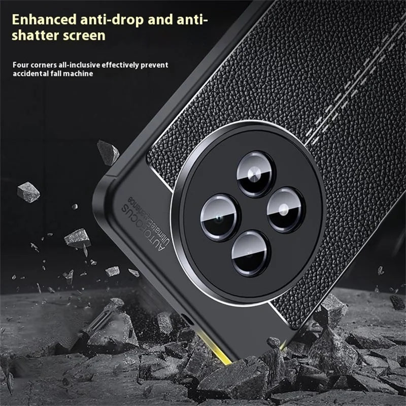 For Realme 13 5G Case Litchi Texture TPU Flexible Phone Cover, Black