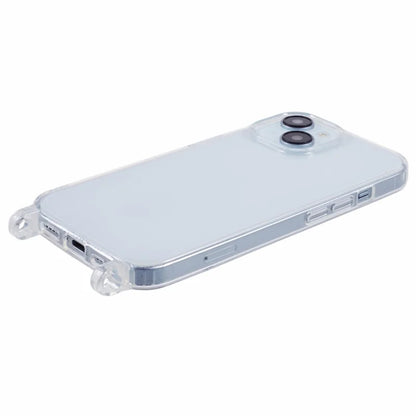 For iPhone 15 Case TPU 1.8mm Clear Phone Cover with Lanyard Holes