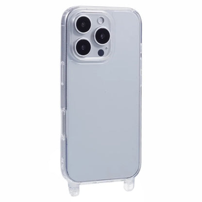 For iPhone 16 Pro Max Case TPU 1.8mm Clear Phone Cover with Lanyard Holes