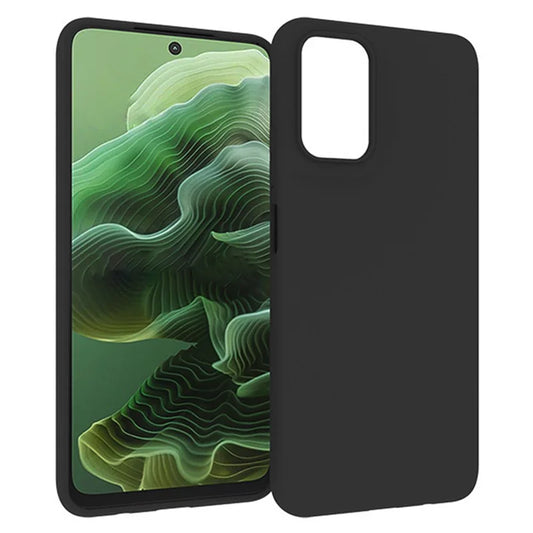 WANLONFENG MS Series for Motorola Moto G35 5G TPU Case Matte Cover with Screen Film (Big Lens Hole)