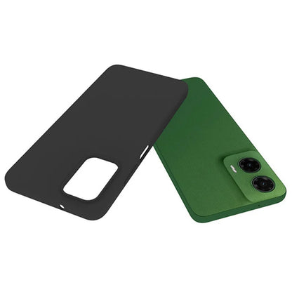 WANLONFENG MS Series for Motorola Moto G35 5G TPU Case Matte Cover with Screen Film (Big Lens Hole)
