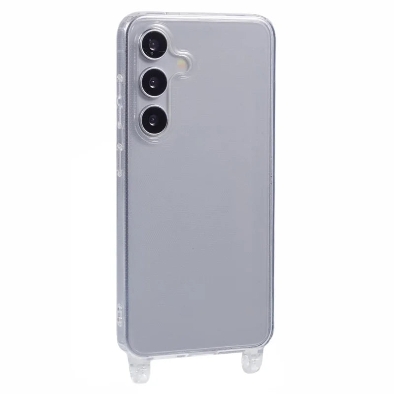 For Samsung Galaxy A15 4G / 5G Case TPU 1.8mm Clear Phone Cover with Lanyard Holes