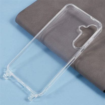 For Samsung Galaxy A15 4G / 5G Case TPU 1.8mm Clear Phone Cover with Lanyard Holes