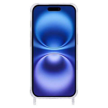 For iPhone 16 Plus Case Compatible with MagSafe TPU+PC 1.5mm Clear Phone Cover with Lanyard Holes