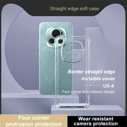 IMAK UX-4 Series for Honor Magic6 5G Case Straight Frame Four Corner Shockproof Clear TPU Cover