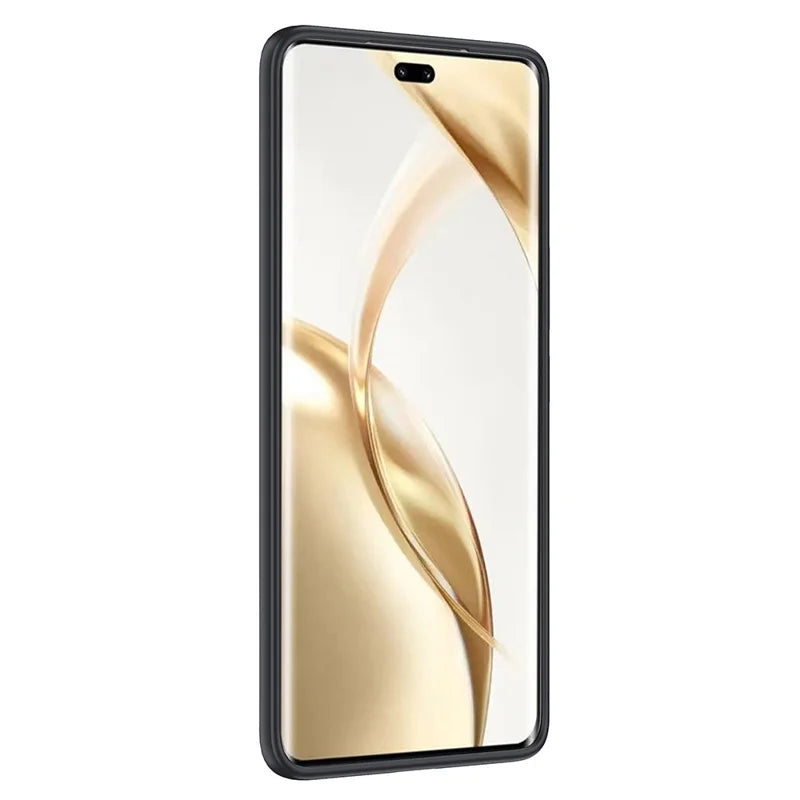 For Honor 300 Pro Case Litchi Texture TPU Flexible Phone Cover, Black