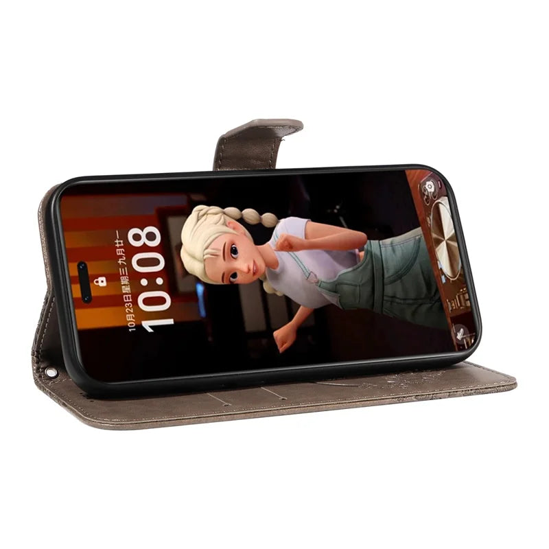 For Honor Magic7 Pro 5G Case Butterfly Pattern PU Leather Folio Flip Phone Cover