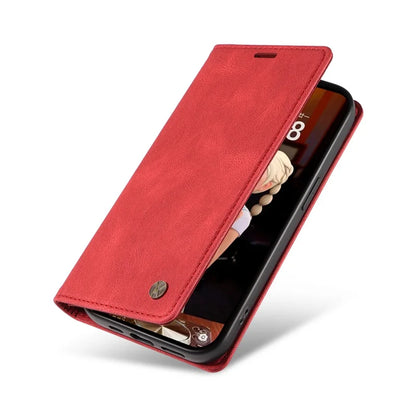 For Honor Magic7 Pro 5G Leather Cover YIKATU YK-004 Skin-Touch Wallet Phone Cases -  Red