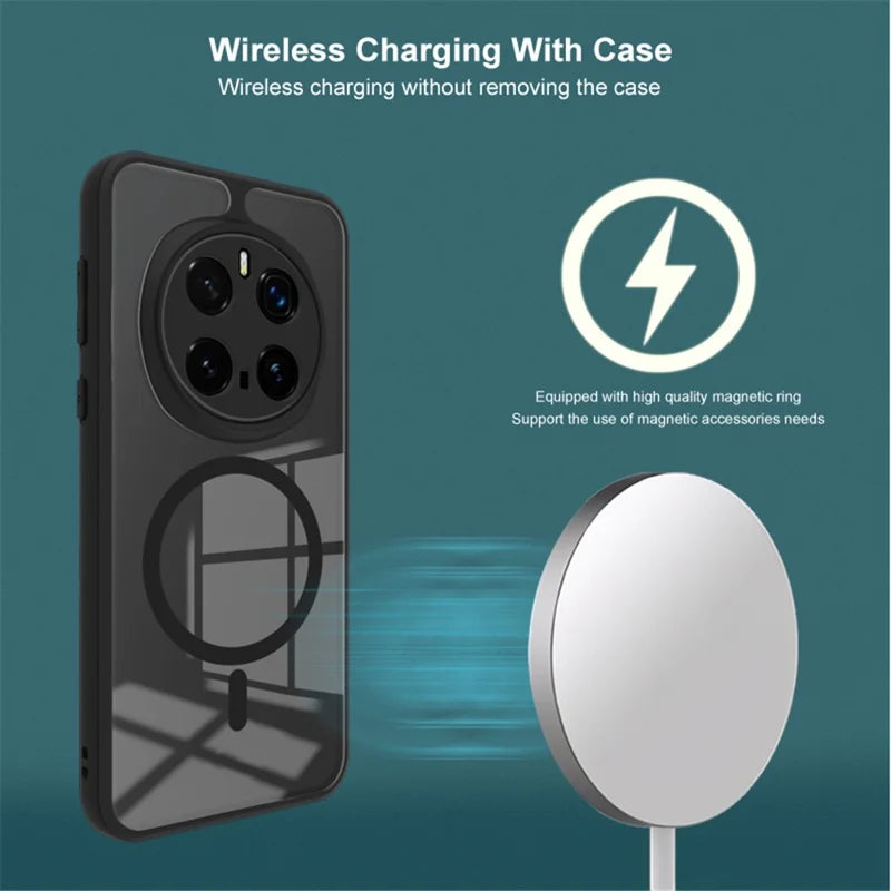 IMAK UX-9A For Honor Magic7 Pro 5G Clear Case Compatible with MagSafe Tiny Airbag PC TPU Phone Cover