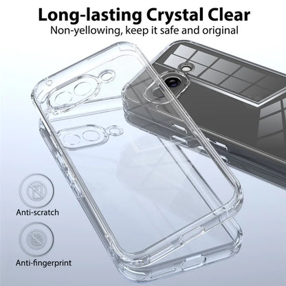 For Google Pixel 9a Clear Phone Case TPU + Acrylic Shockproof Phone Back Cover