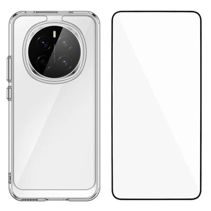 WANLONFENG MF Series for Honor Magic7 5G Case TPU Acrylic Clear Phone Cover with Tempered Glass Film