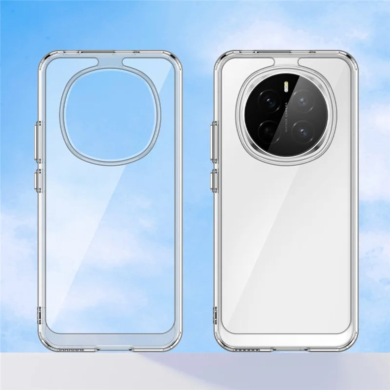 WANLONFENG MF Series for Honor Magic7 5G Case TPU Acrylic Clear Phone Cover with Tempered Glass Film