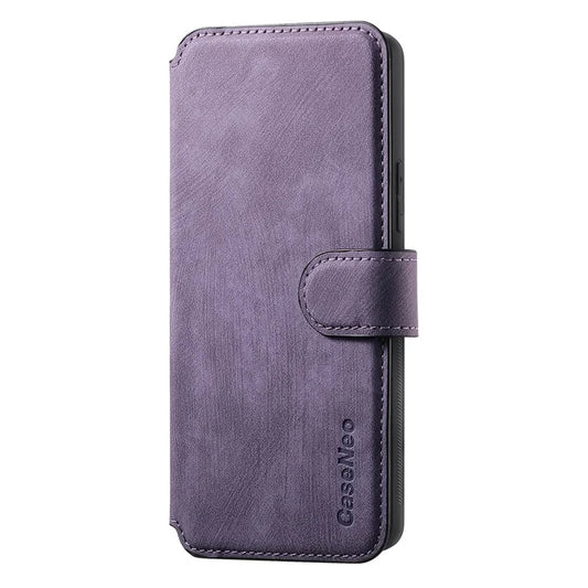 For Xiaomi Redmi Note 13 Pro 5G Case CASENEO Detachable Magnetic RFID Block Leather Phone Wallet Cover - Purple