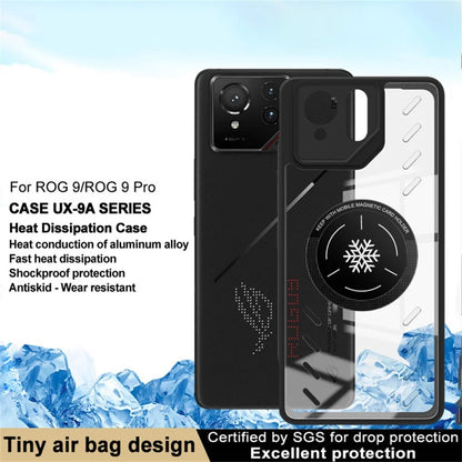 IMAK UX-9A For Asus ROG Phone 9 Pro 5G  /  Phone 9 5G Clear Case Heat Dissipation PC TPU Phone Cover