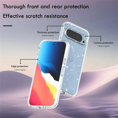 For Google Pixel 9 Pro XL Case PC + TPU Shockproof Clear Phone Cover