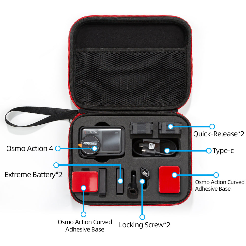 For DJI Action 4  /  3 Portable Sports Camera Storage Bag Shockproof EVA Carrying Case