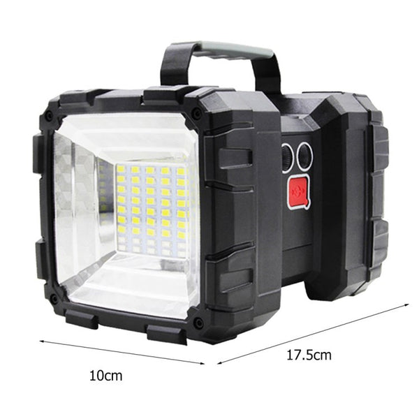 Outdoor LED Rechargeable Flashlight Portable Waterproof Double Head Spotlight