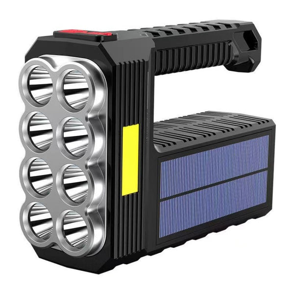 Portable Solar Searchlight Outdoor USB Rechargeable Super Bright Flashlight